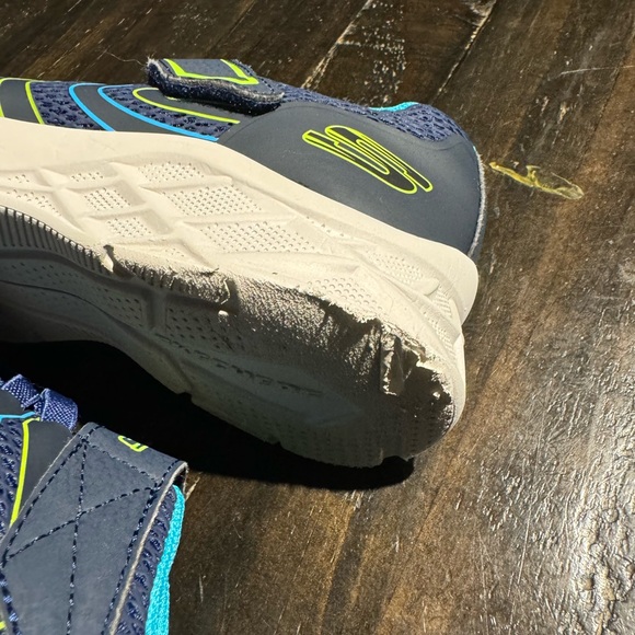 Boys Skechers Size 3 Sneakers Shoes - Navy Blue - Picture 6 of 8